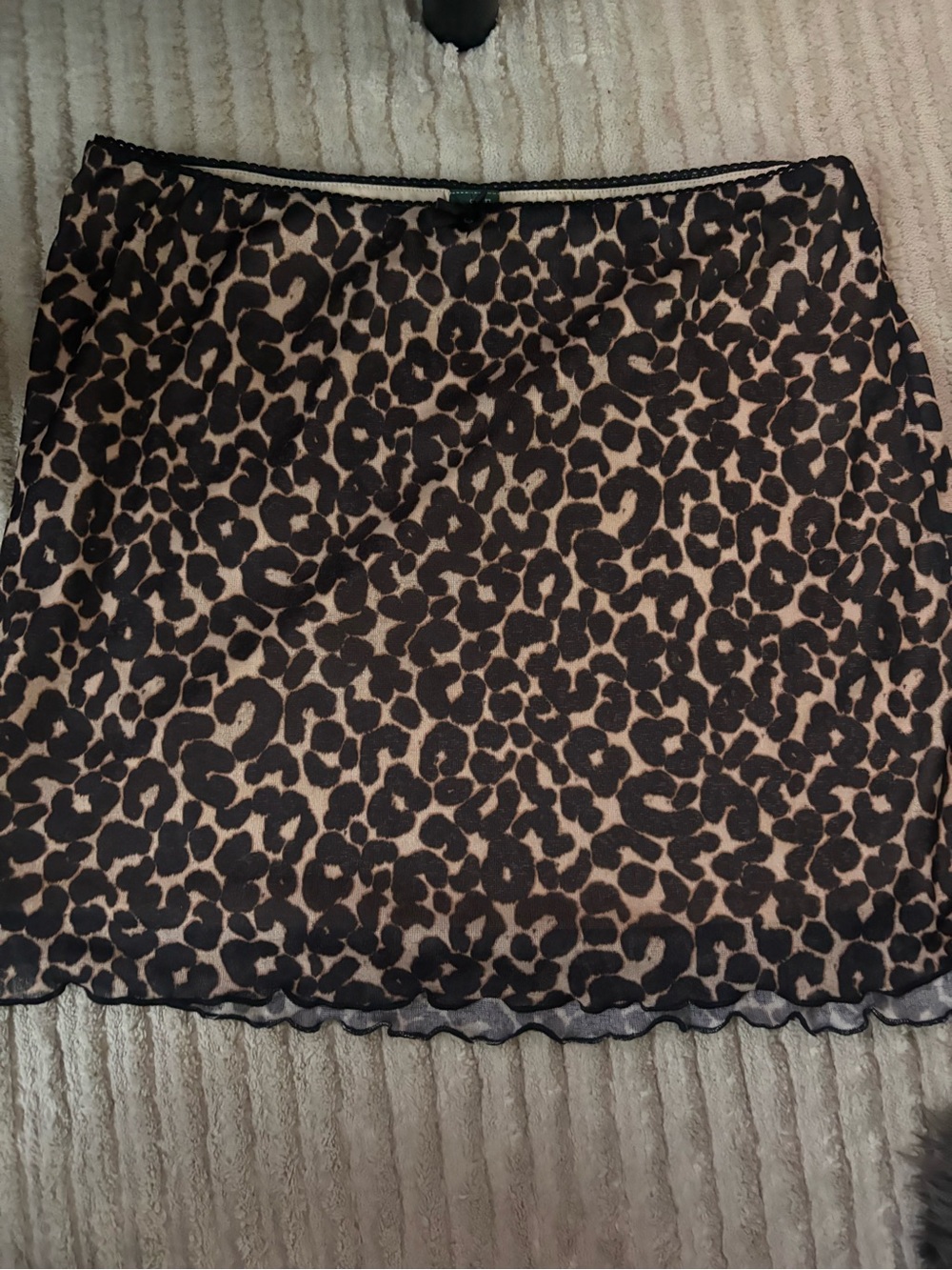 wild fable Leopard Print Mini Skirt - Black and Cream